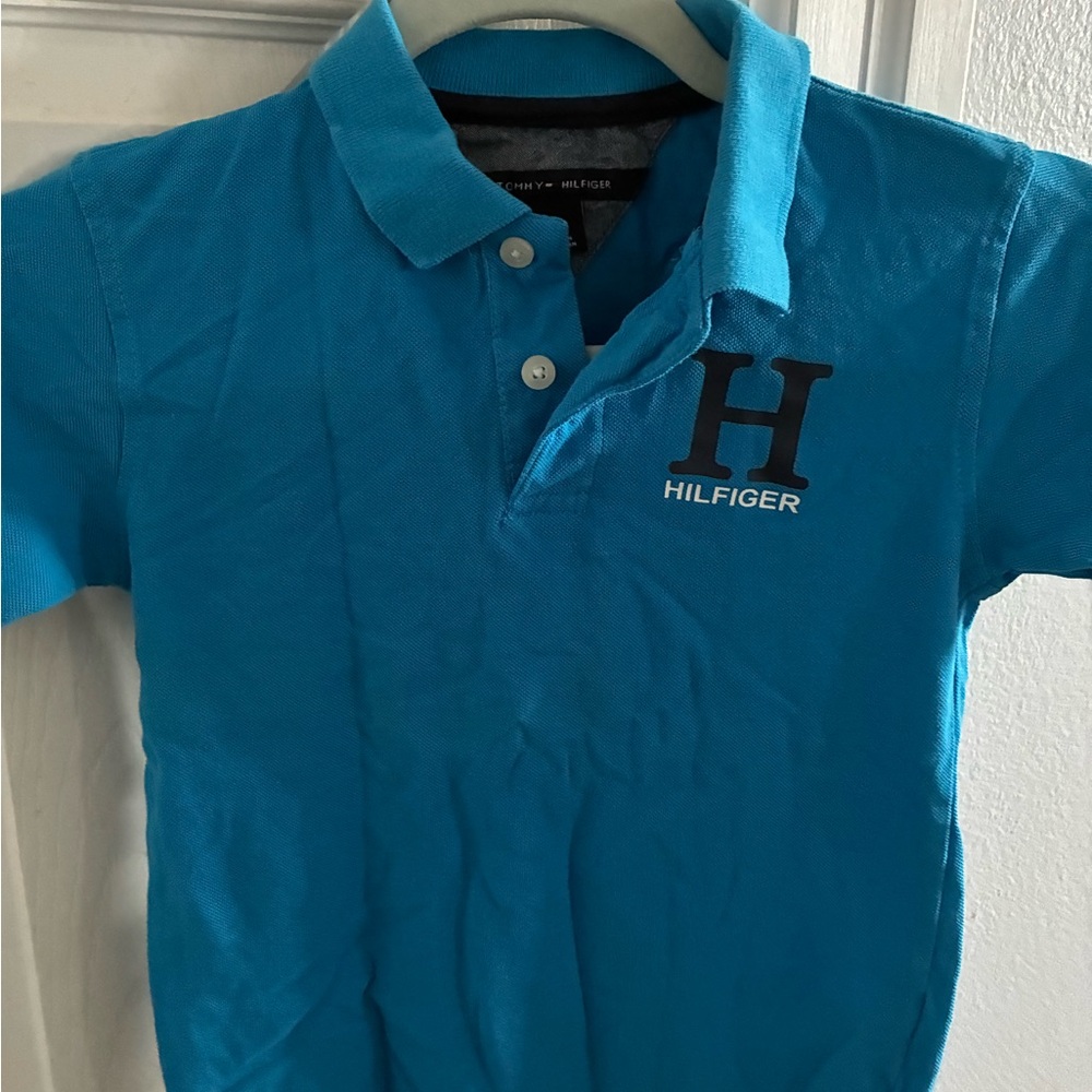 Tommy Hilfiger Kids Polo Shirt in Bright Blue